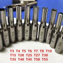 Torx Screw Rotary Broach Punch Star Spline Bit Punching Tool Cutter Holder T3 T4 T5 T6 T7 T8 T10 T15 T20 T25 T30 T40 T50 T55