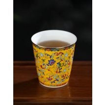 200ml Chinese Ceramic Tea Cup Household Enamel Color Drink Cup Handmade Exquisite Tea Accessories Custom Ceramic Teacup
