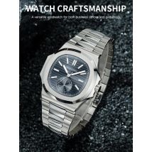 Specht&Söhne Classic Business 5980-Serie Herrenuhr Japan VH60 Movt AR-beschichtetes Saphirglas mit Spiegel aus 316-Edelstahl