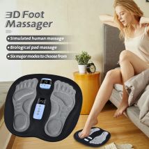 EMS-Fußmassagegerät, LCD-Display, 8 Modi, 19 Intensitäten, Fußmassagegeräte zur Schmerzlinderung, Verbesserung der Durchblutung, Entspannung der Fußmassagegerät