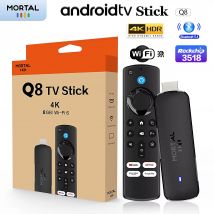 2026 Fabbrica Direttamente Android14 TV Stick RK3518 Quad Core Wifi6 BT Controllo Vocale Home theater Mortal Q8 Supporto Video 4K@60fps
