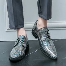 Neue 46, 47, große Größe 48, spitze Lederschuhe für Herren, Business-Formelle Kleidung, Schnür-Lackleder, aufhellende Gesichtsvergrößerung