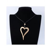 Kaseakia Retro Love Heart Metal Pendant Fashion Simple Versatile Sweater Chain Women's Long Necklace