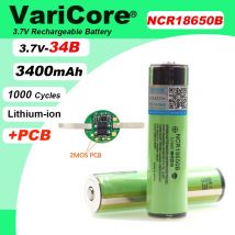 VariCore New secure Original NCR18650B 3400mAh 18650 Rechargeable Battery with PCB 3.7v for Flashlight batteries