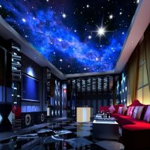 Innen Decke 3D Sterne Wandverkleidung Benutzerdefinierte Foto Wandbild Tapete Wohnzimmer Schlafzimmer Sofa Hintergrund Home Decor Hintergrund