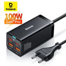 Baseus GaN3 100/65W Ładowarka biurkowa Quick Charge QC 3.04.0 USB C Typ C Ładowarka do telefonu iPhone15 Huawei Xiaomi MacBook Laptop