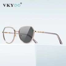 VKYEE Runde Anti-Blau Lesebrille Frauen Optische Myopie Photochrome Mode Personalisierte Rezept anpassung PFD3130