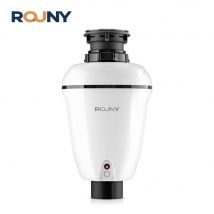 ROUNY Smaltimento dei rifiuti ad avanzamento continuo con senza lama, tritarifiuti alimentari 3/4 HP con sistema di macinazione in acciaio inossidabile, bianco