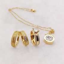 Private Jewellery Alliances Damen-Verlobungsringe, CZ-Diamant, Hochzeitspaare, Liebhaber, Hochzeit, 18 Karat vergoldeter Anhänger