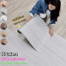 Holzmaserung PVC selbst klebende Wanda uf kleber-40cm * 300cm, 1,5mm verdickt, geeignet für Schlafzimmer, Küche, Büro Hintergrund wand,