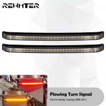 2xMoto Bisaccia LED Che Scorre Freno Indicatori di direzione Lampada Della Luce di marcia Per Harley Touring Road King Street Electra Glide 08-13
