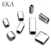 316L Edelstahl Kleine Loch Perlen Metall Slider Charm Spacer Perlen Für Schmuck Machen Perlen Armband DIY Zubehör