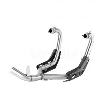 Für moto guzzi v85 tt bis v85tt euro 5 v85 motorrad auspuff kopf verbindungs rohr mit kohle faser Hitzeschild aufsteck