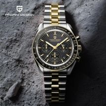 PAGANI DESIGN 2025 Argento Oro Luna Orologi al quarzo di lusso da uomo Cronografo sportivo Cristallo di zaffiro Orologio da uomo in acciaio inossidabile