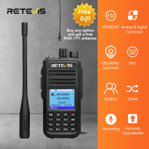 Retevis RT3S Walkie Talkie DMR Radio dalekiego zasięgu Walkie Talkie Camping Ham Radio UHF VHF GPS AES256 Szyfrowanie Cyfrowe Przenośne