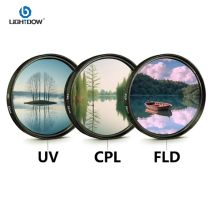 Lightdow UV+CPL+FLD 3-in-1-Objektivfilter-Set mit Tasche 49 mm 52 mm 55 58 62 67 72 77 mm 82 mm für Cannon Nikon Sony Pentax Kameraobjektiv