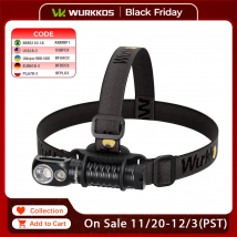 Wurkkos HD20 Lampada frontale ricaricabile 21700 Faro 2000lm Doppio LED LH351D XPL USB Carica inversa Coda magnetica Luce da campo da lavoro