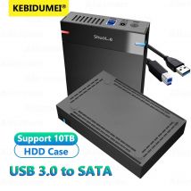 HDD Case 3.5 2.5 SATA to USB 3.0 Adapter External Hard Drive Enclosure Reader for 5Gbps 10TB HDD Box Case HD 3.5 HDD Case for PC