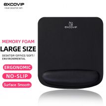 EXCO Mouse Pad with Memory Foam Wrist Support Rest Ergonomic Comfortable Office Mousepad Non-Slip Rubber Base for Computer Home