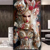 Fantasy Magic Woman diy Diamond Painting Kits for Adults,Diamond Art for Adults Beginner,Full Diamond Mosaic For Decor Gift