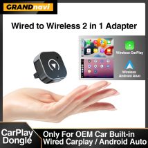 2in1 verkabelt mit kabellosem CarPlay Android Auto Adapter für OEM-Autoradio mit USB Plug and Play Bluetooth