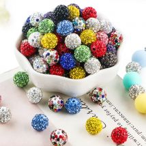 20 teile/los 10mm Charme Kristall Pflastern Ton Disco Ball Spacer Lose Perlen DIY Halskette Armbänder Zubehör Für Schmuck Machen