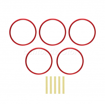 5 PCS Red Air Vent Rings Front Vent Grille Outlet Decoration For Audi TT TTS TTRS MK2 8J 2006-2014 Car Accesorries