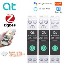 TUYA ZigBee Smart Circuit Breaker mit Messung 1P 63A DIN-Schiene für Smart Home Drahtloser Fernbedienungsschalter von Smart Life APP
