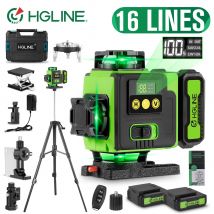 HGLINE 16 Linien Laser Level APP Fernbedienung Horizontale Vertikale Stufen Maschine Power Display Laser Nivellierung Mit 100 cm Stativ