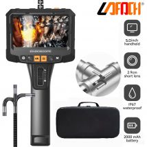 360 °   obrotowy endoskop z podwójnym obiektywem, 5-calowa kamera inspekcyjna endoskopu IPS 3,9 mm, endoskop przemysłowy mechaniczny dla motoryzacji