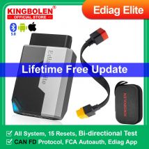 2025 Nuovo KINGBOLEN Ediag Elite Strumenti diagnostici per auto gratuiti a vita Tutti i sistemi 15 ripristini Test bidirezionale Scanner automatico OBD2 supportato in italiano