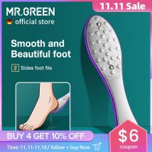 MR.GREEN Pedicure Strumenti per la cura del piede Lima per piedi Raspe Callo Piede morto Set di rimozione per la cura della pelle Acciaio inossidabile Professionale Due lati