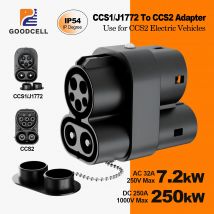 GOODCELL J1772/CCS1 zu CCS2 EV AC/DC 32A/250A J1772/CCS1 Zu CCS2 Stecker Lade Adapter EV ladegerät AdapterAuto Zubehör