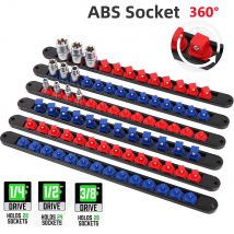 1 SZT. 360 °   Obrotowy organizer gniazd ABS 1/4 cala 3/8 cala 1/2 cala Najwyższej jakości uchwyt na szynę z klipsem do gniazd Narzędzia do organizowania gniazd