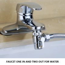 3 Way Sink Splitter Diverter Valve Leak-Proof Faucet Diverter Valve Easy-to-Install Faucets Water Separator for Bathroom Kitchen