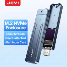 Custodia JEYI M.2 NVMe a attacco diretto, spina USB-A Custodia SSD in alluminio in linea da 10 Gbps 2242 2280 con custodia protettiva magnetica