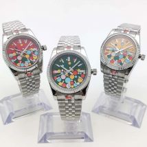 36/39MM Herren/Damen Mechanische Uhren NH35 Uhrwerk Kalender Wasserdicht Leuchtende Automatikuhren Herrenuhren
