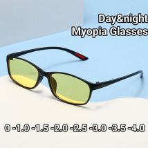 Nachtsicht Fahren Myopie Brille für Tag und Nacht Retro Quadratischen Rahmen Brillen High-definition Männer Frauen Nahe Anblick Gläser