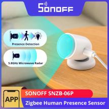 SONOFF SNZB-06P Zigbee Sensore di presenza umana Radar a microonde con rilevamento della luce Smart Home tramite ZBBridge-P eWeLink Alice Alexa Google
