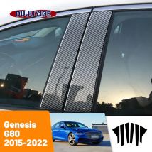 Für Genesis G80 2015-2022 2016 2017 2018 2019 2020 2021 Carbon Faser Fenster Tür Spalte Deal B C säule Post Abdeckung Trim Aufkleber