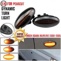 For Peugeot 307 206 207 407 107 For Citroen C1 C2 C3 Jumpy Dynamic LED Side Marker Flowing Turn Signal Light Sequential Blinker