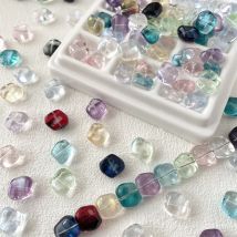 20 Teile/los 11MM Unregelmäßige Quadratische Form Kristall Glas Lose Perlen Charms Für Schmuck Machen Diy Armband Ohrringe Zubehör