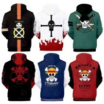 Anime One P Hoodies Jungen Mädchen 3D Pullover Sweatshirt Monkey D. Ruffy Ace Shanks Law Trainingsanzug Outfit Lässige Oberbekleidung