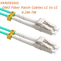 Vandesail OM3 LC-LC 0.2m-7m Duplex Fiber Patch Cable | 10G Internet, Multimode SFP, LSZH Jacket - 1 Piece