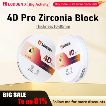 LODDEN bloczek cyrkonowy 4D PRO wielowarstwowy dysk cyrkonowy 98mm 8 warstwa otwarty System Vita 16 kolorów dla materiału laboratorium dentystyczne CAD/CAM
