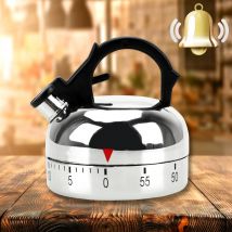 Gadget per utensili da cucina 60 minuti timer da cucina forma di bollitore timer meccanico conto alla rovescia promemoria allarme promemoria cucina strumenti