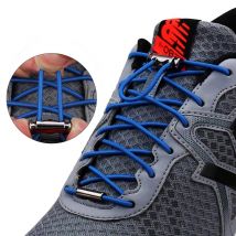 1 Pair No tie Shoelaces For Sneakers Elastic Shoelace Metal Spring Lock Man And Woman Shoe Accessories Lazy Shoe Laces 100cm