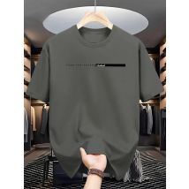 Estate uomo 100% cotone casual vestibilità ampia grande lettera stampa girocollo manica corta t-shirt top High Street stile Unisex