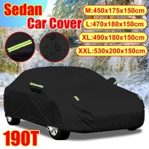 Hochwertige schwarze Automodelle von 190T, Allzweck-Autokleidung, Autoabdeckung, wasserdicht und Sonnenschutz, M/l/xl/xxl, vier Yards