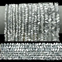 4/6/8mm dreieckiger österreichischer Kristall halb silbrig Charm facettiertes Glas lose Distanzperlen für Armband Halskette DIY Schmuckherstellung